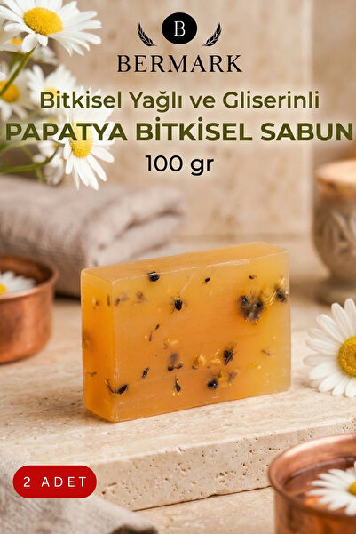 bermark Bitkisel Yağlı Ve Gliserinli, Doğal Papatya Sabunu, Vegan 2 Adet 2x10...