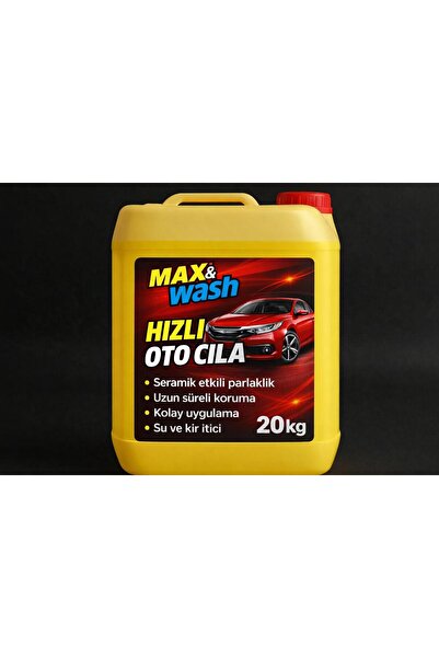 Max&Wash 🚗🔥 20 KG Seramik Katkılı Hızlı Cila – Uzun Süreli Shine & Koruyucu...