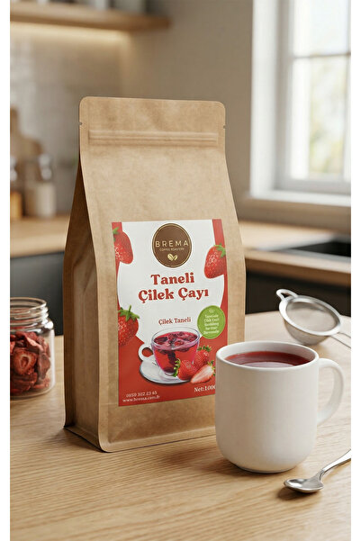Brema Taneli Çilek Çayı - Çilek Parçacıklı Meyve Çayı 1.000gr