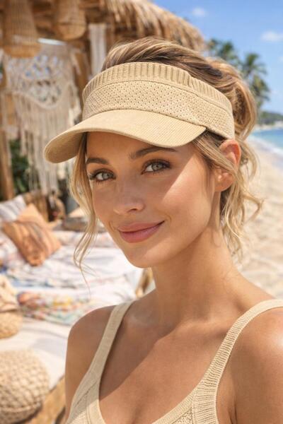 FELLMENS Pălărie de damă Tennisman Visor Brown Lycra