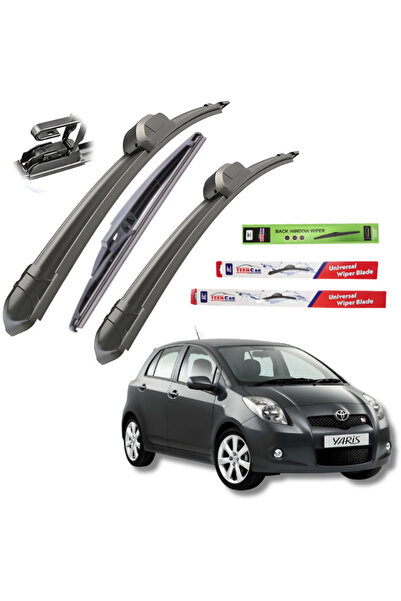 TEAMCAR Υαλοκαθαριστήρες Toyota Yaris II (2005-2011) Πλήρες σετ επίπεδων υαλο...
