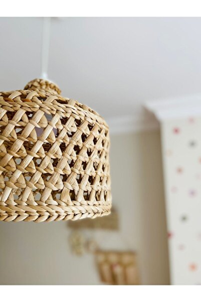 Genel Markalar El Yapımı Bambu Hasır Rattan Avize 36cm (duy Dahil Değil)