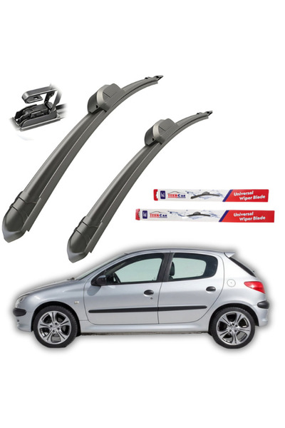 TEAMCAR Υαλοκαθαριστήρες Peugeot 206 (1998-2012) Hatchback (5 πόρτες) Εμπρός ...