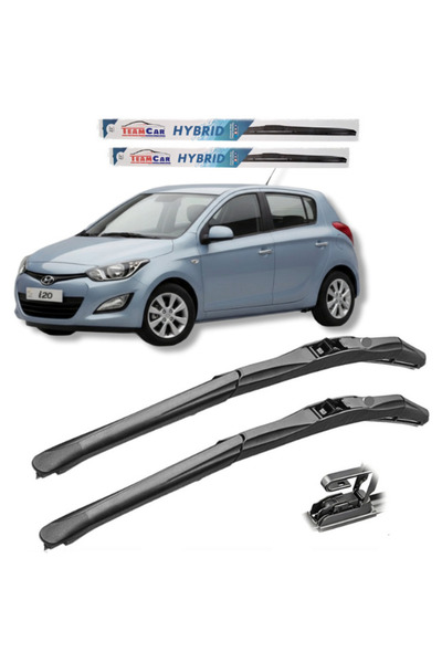 TEAMCAR Υαλοκαθαριστήρες Hyundai i20 I (2008-2014) Υβριδικό εμπρός σετ
