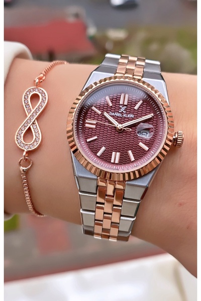 Daniel Klein Black Color Waterproof Women's Wristwatch - With Bracelet Gift