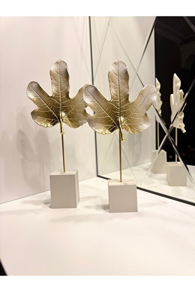 İnci line souvenırs Modern Yaprak Dekoratif Biblo Seti, Ağır ve Şık Salon Kon...