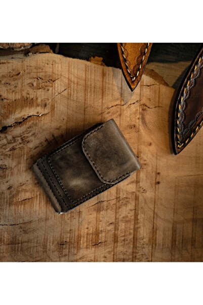 GERMANICIA LEATHER CRAFT El Yapımı Deri Cüzdan, [Kişileştirme] Klipsli Para M...