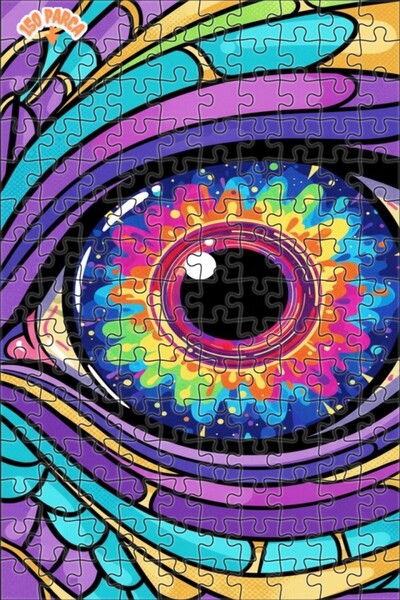 Esranın Dünyası Magic Eye Design Double-Layer Framed Wooden Puzzle 150 Pieces...