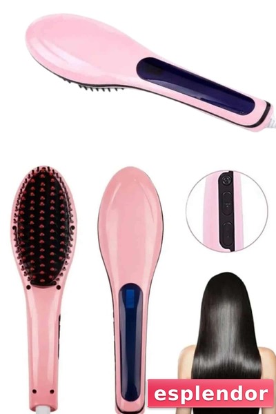esplendor Hair Brush Intelligent Lcd Display Practical Hair Straightener Comb...