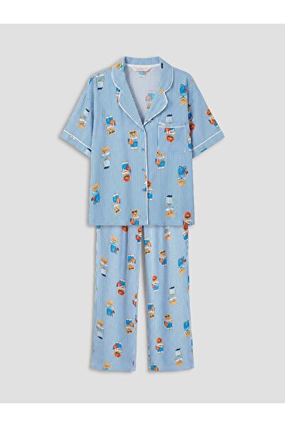 LC Waikiki Bear Teddy Printed Women's Pajama Set