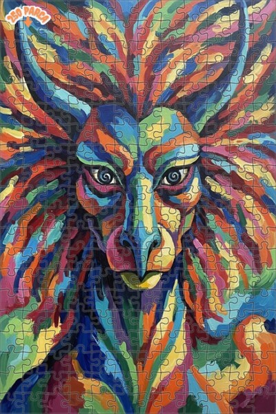 Esranın Dünyası The Lion King Modern Art Oil Painting Look Wooden Puzzle with...