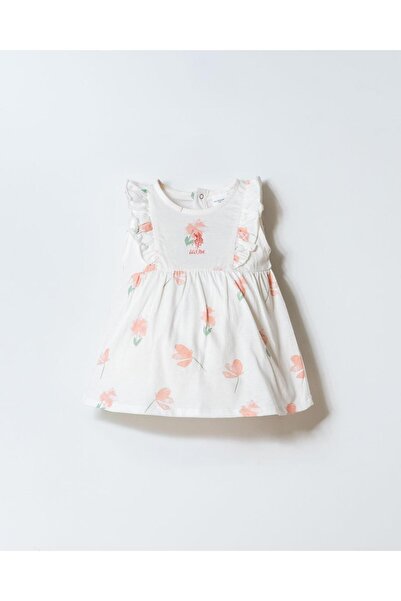 U.S. Polo Assn. Baby Girl Floral Dress 100% Cotton Summer Wear