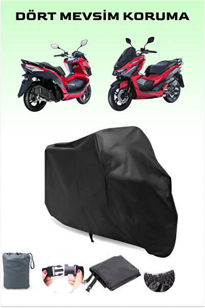 Breen غطاء محرك أسود لـ 4 مواسم من طراز SYM Jet X 125