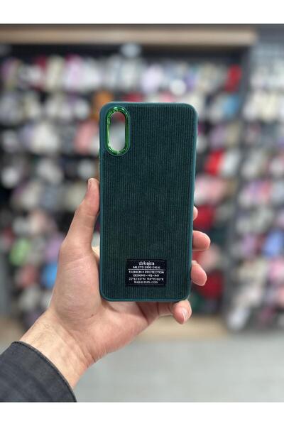 Case&More Accessory Redmi 9A Uyumlu Kadife Ön Yüzlü Renkli Silikon Telefon Kı...