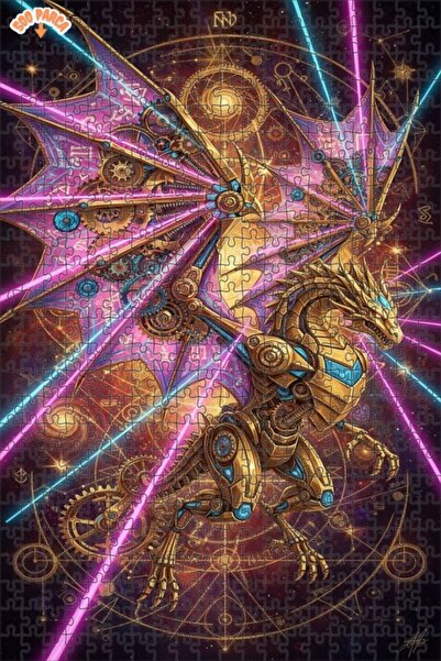 Esranın Dünyası لغز خشبي بإطار مزدوج الطبقات بمظهر لوحة زيتية فنية ميكانيكية ...