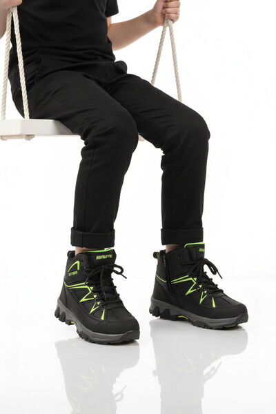 Aspor Black Green Fleece Pack Boys' Outdoor Boots