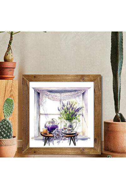 Tuba Decor Ξύλινο τετράγωνο κορνίζα με ξύλινο πλαίσιο ονείρου λεβάντας