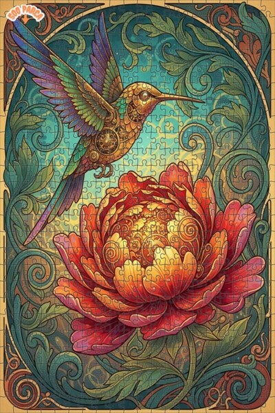 Esranın Dünyası Infinite Mechanical Hummingbird and Fire Flower Double-Layer ...