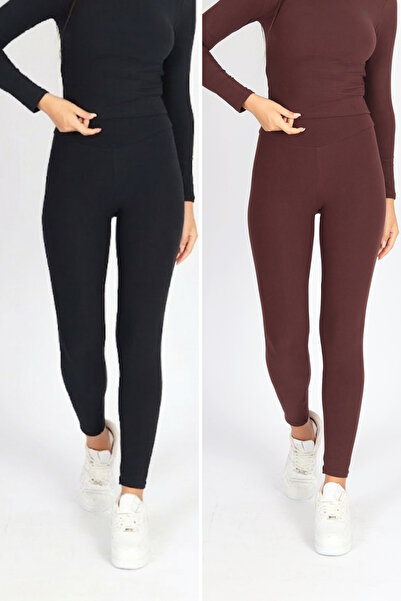 soft&basic Colanți pentru femei, pachet de 2, Fit efect modelator și elastic,...