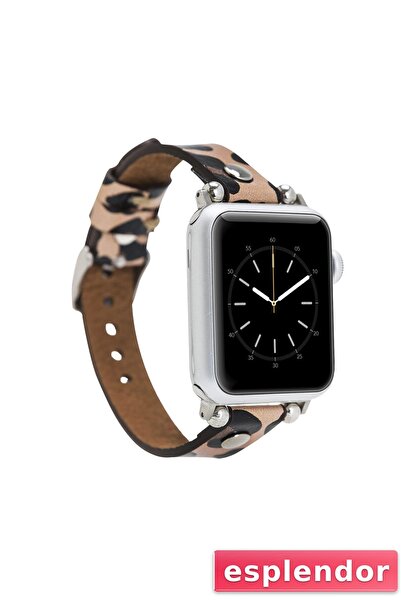 esplendor Watch Compatible Leather Band 42-44-45mm St Leopard Ne