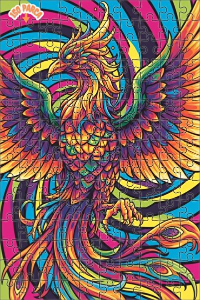 Esranın Dünyası Gorgeous Phoenix Double Layer Framed Wooden Puzzle 150 Pieces...