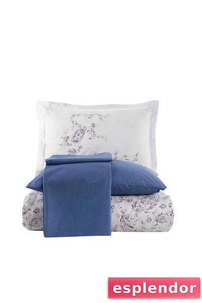esplendor Hobby Double Ranforce Duvet Cover Set Calvina Blue