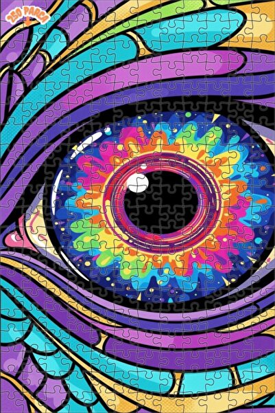 Esranın Dünyası Magic Eye Design Double-Layer Framed Wooden Puzzle 250 Pieces...