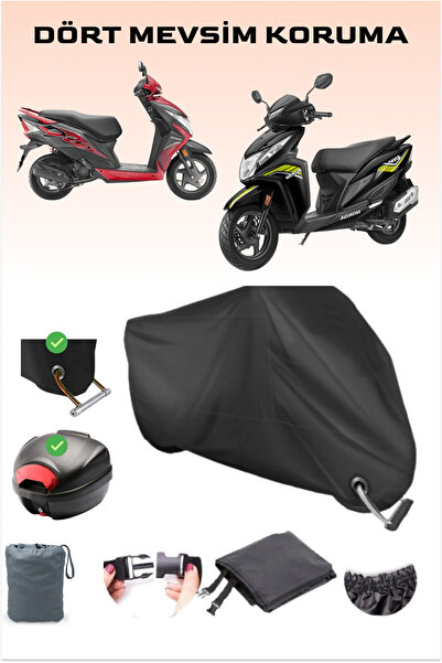Breen Black Lock and Rear Bag Compatible 4Season Honda Dio Motor Canvas