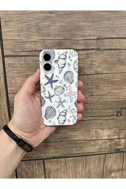 YZGOLDEN Velvet Sea Shell Printed Phone Case Compatible with iPhone 16