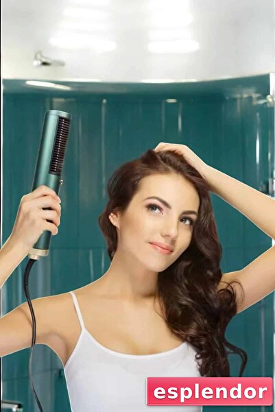 esplendor Blow Blow Dry Comb Straightener Ceramic Coating Anti-Frizz