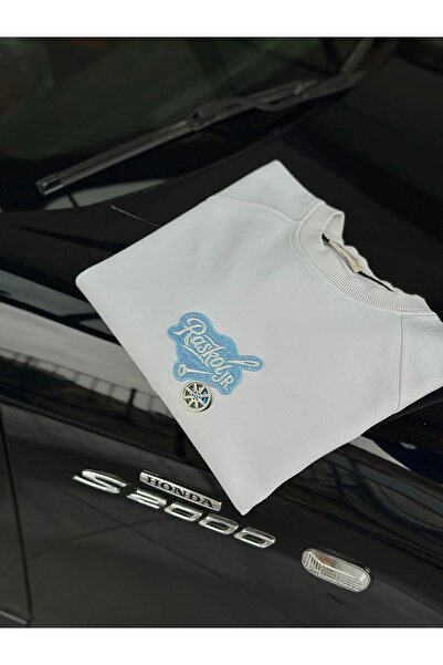 Raskol JR . Ekru Beyaz Motorsport Sweatshirt