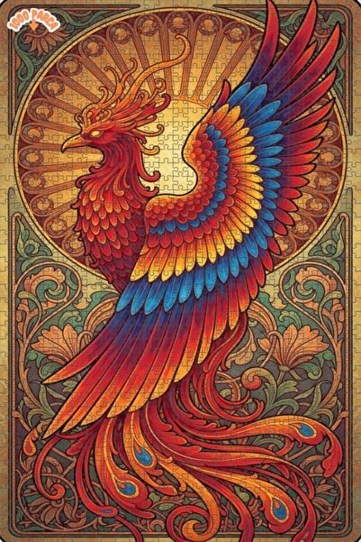 Esranın Dünyası Fabulous Phoenix Art Current Oil Painting Double-Layer Framed...