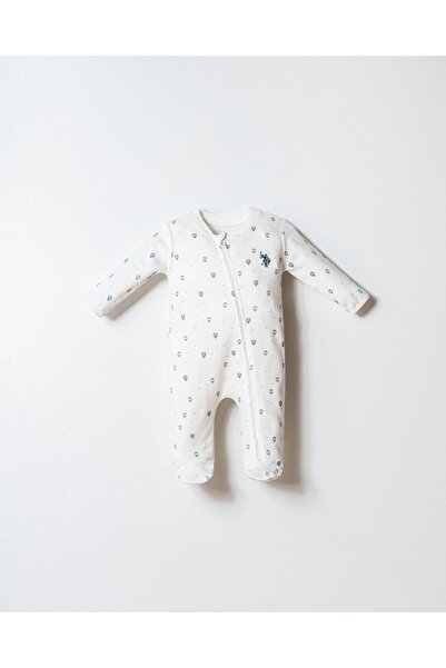 U.S. Polo Assn. بدلة أطفال أولادي مع جوارب 100% قطن إنترلوك محبوكة بسحّاب للأ...