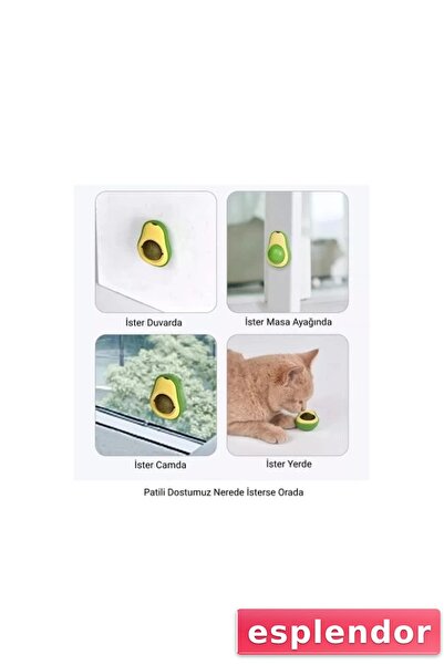 esplendor كرة لعب الأفوكادو ونعناع القطط