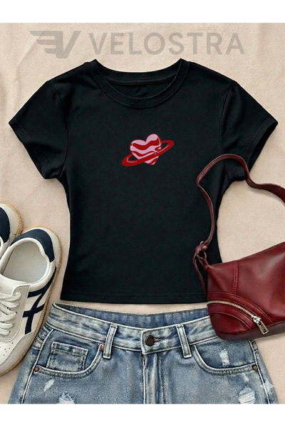 Velostra Heart cu imprimeu basic pentru femei, pentru utilizare zilnică, potr...