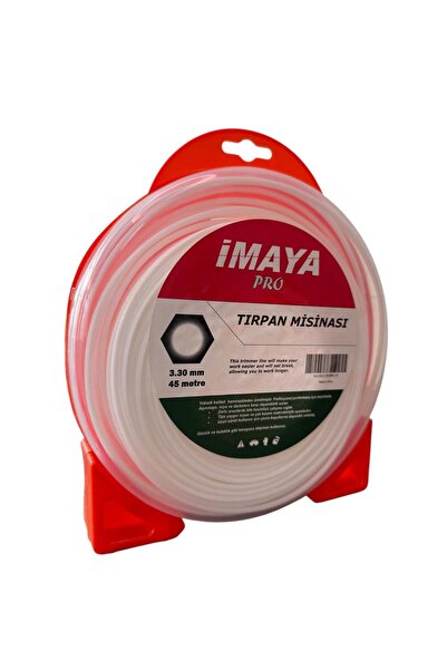 İMAYA Pro 6 Köşe Tırpan Misinası 45mt x 3.30mm Beyaz