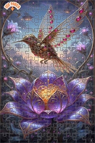 Esranın Dünyası Mysterious Mechanical Hummingbird Double-Layer Framed Wooden ...