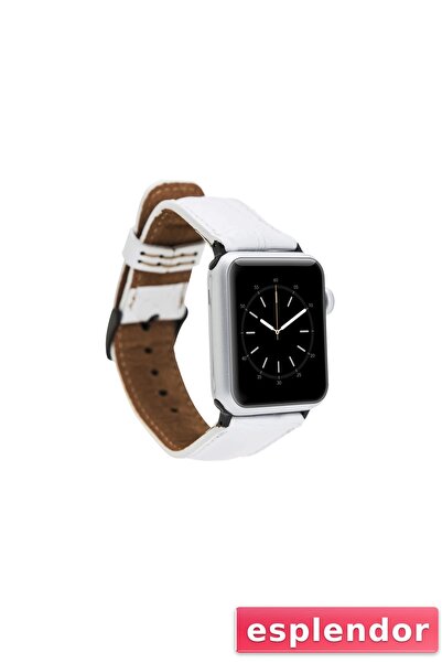 esplendor Watch Compatible Leather Cord 42-44-45mm F3 White