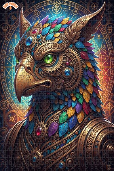 Esranın Dünyası لغز خشبي فني بتصميم النسر المدرع الغامض 500 قطعة 50x30