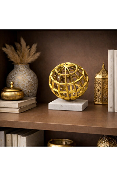 B OAK إكسسوارات ديكور مصنوعة يدوياً - كرة أرضية