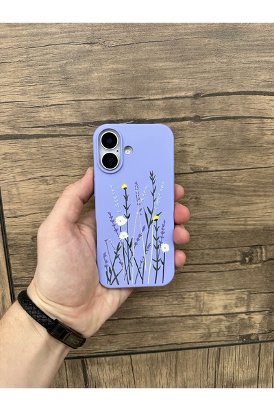 YZGOLDEN iPhone 17 Compatible Velvet Inside Lavender Printed Phone Case