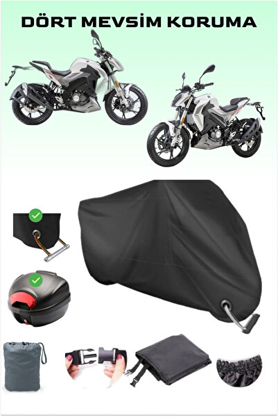 Breen Black Lock and Rear Bag Compatible 4Seasons Benelli 125-S Engine Cover