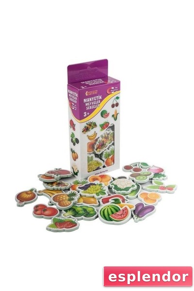 esplendor مجموعة مجسمات الحيوانات والخضروات المغناطيسية التعليمية