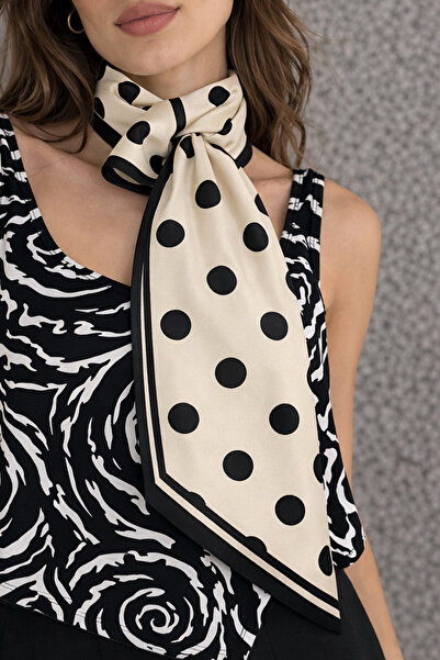 tarzınısec اختر تصميمك المفضل: ربطة عنق / وشاح / فارول أنيق منقّط منقوش كريمي...