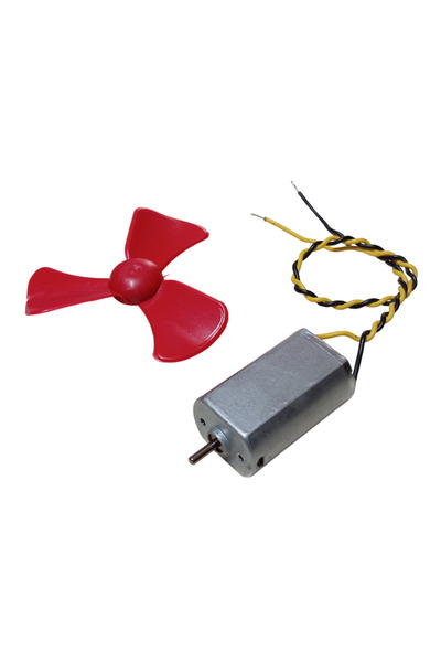 Devre Dünyası 15cm Kablo Lehimli DC 3-6V Motor ve Pervane Seti Hobi Oyuncak E...