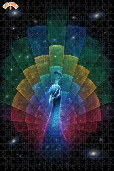 Esranın Dünyası Universal Peacock Secrets Double-Layer Framed Wooden Puzzle 5...