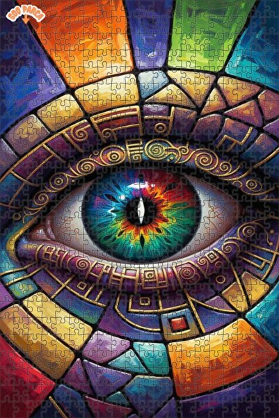 Esranın Dünyası The Color of the Eye Oil Painting Lookalike Double-Layer Fram...