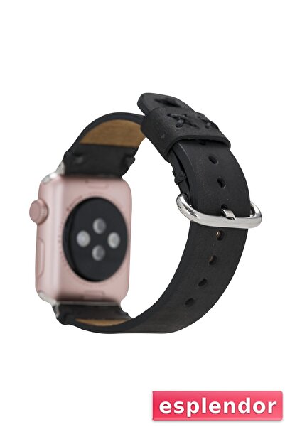 esplendor Watch Compatible Leather Cord Orfe 42-44-45mm G1 Black