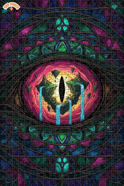 Esranın Dünyası Mysterious Eye's Floating Islands Double-Layer Framed Wooden ...