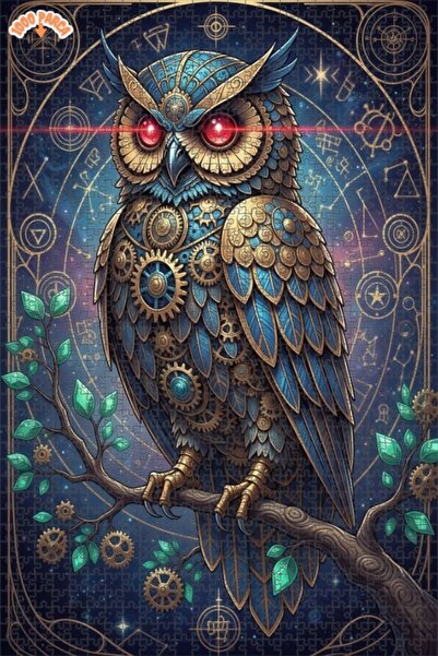 Esranın Dünyası Mechanical Eagle Double-Layer Framed Wooden Puzzle 1000 Piece...